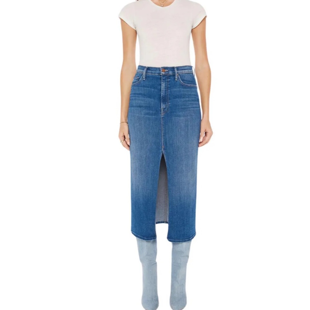 Mother Reverse pencil pusher Denim skirt